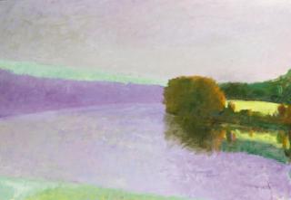 Wolf Kahn - Violet River - Round the Bend