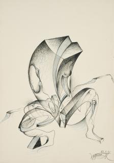 Wolf Vostell - Weiblicher Akt.