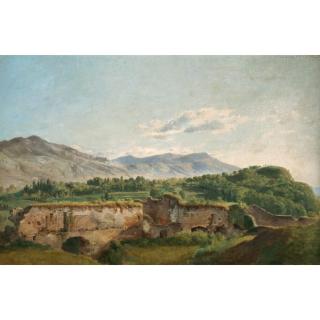 Wolfgang Adam Töpffer - Les Ruines De Allinges Au-Dessus De Thonon Au Lac Léman The Ruins Of Allinges Above Thonon At Lake Geneva