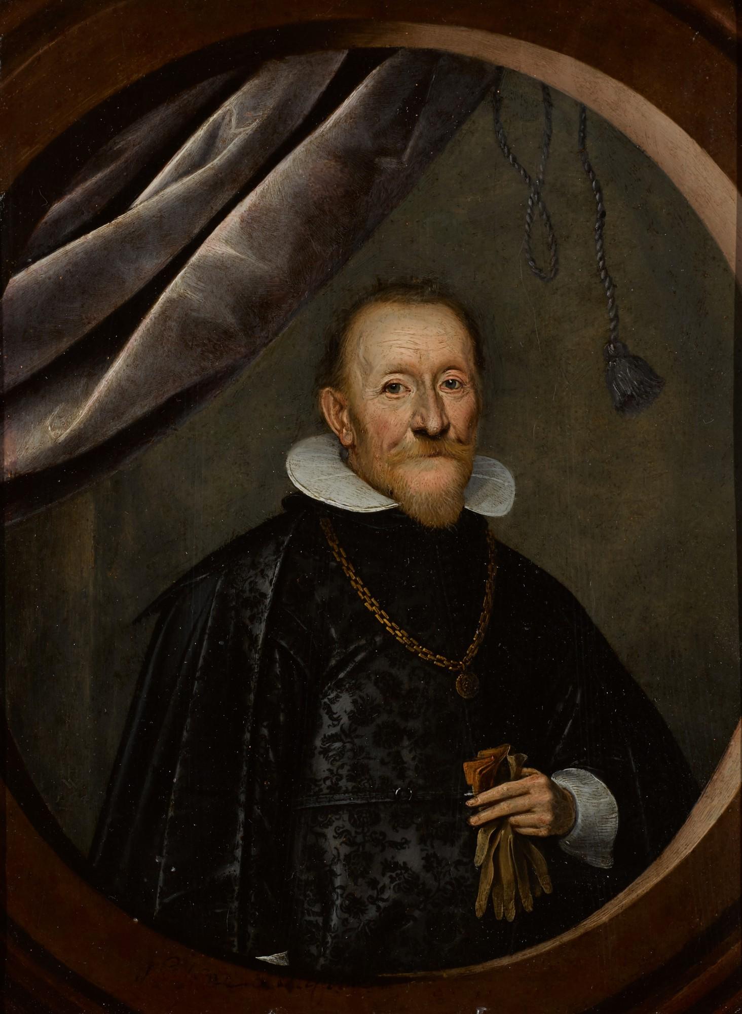 Wolfgang Heimbach - Portrait Of A Gentleman, Half-Length, Wearing A Gold Chain