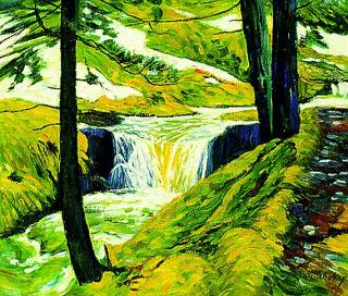 Wolfgang von Websky - Flusslauf im Wald