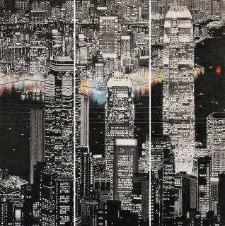 Wong Hau Kwei - Red Sail in Hong Kong Harbour