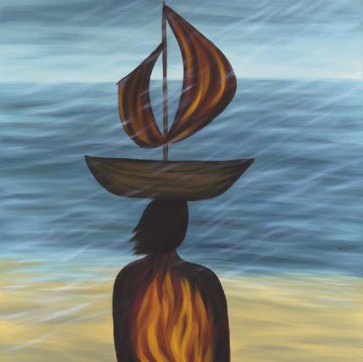 Wonsook Kim - By the shore, 1992