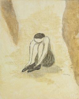 Wonsook Kim - Figure in large shoes, 1999