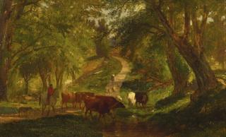 Worthington Whittredge - Landscape (Probably Near Millburn, New Jersey)