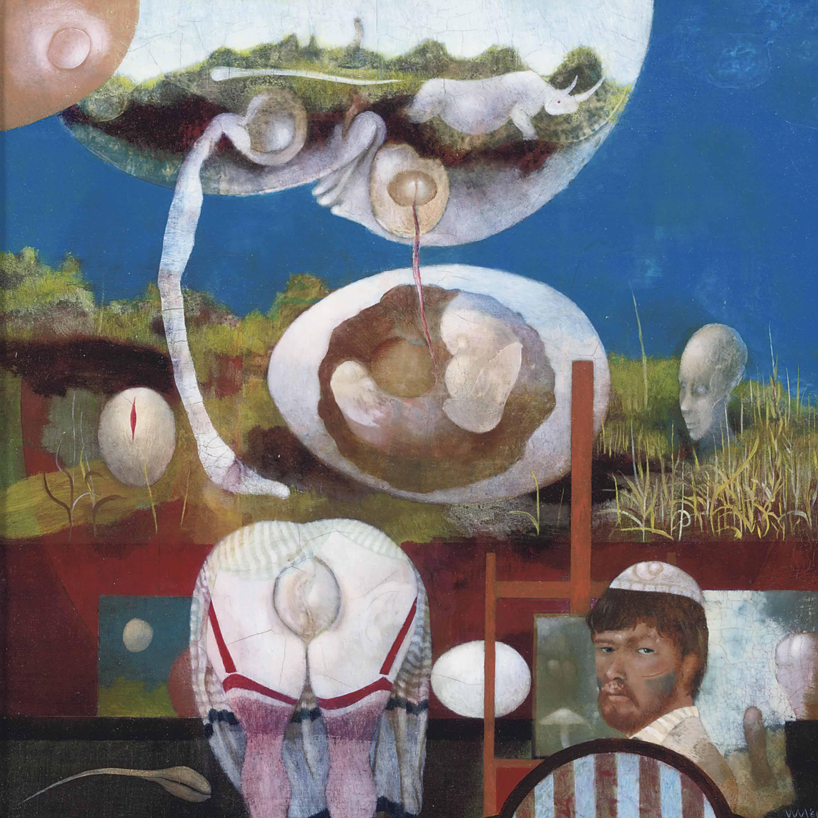 Wout Müller - Self portrait with egg