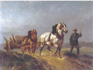 Wouterus Verschuur - Leading the horses over a track