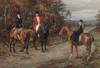 Wright Barker, R.B.A. - An afternoon ride