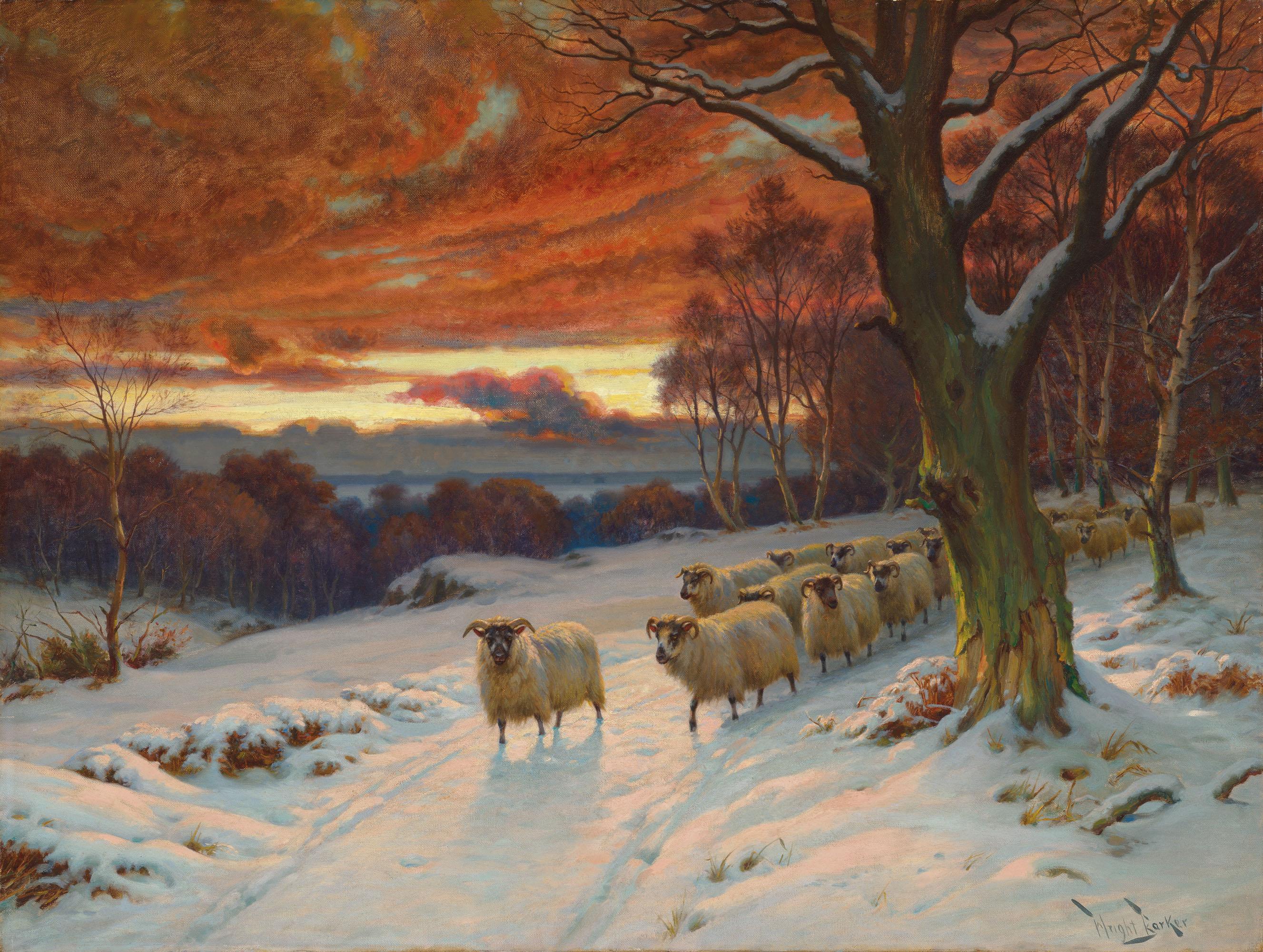 Wright Barker - A winter evening