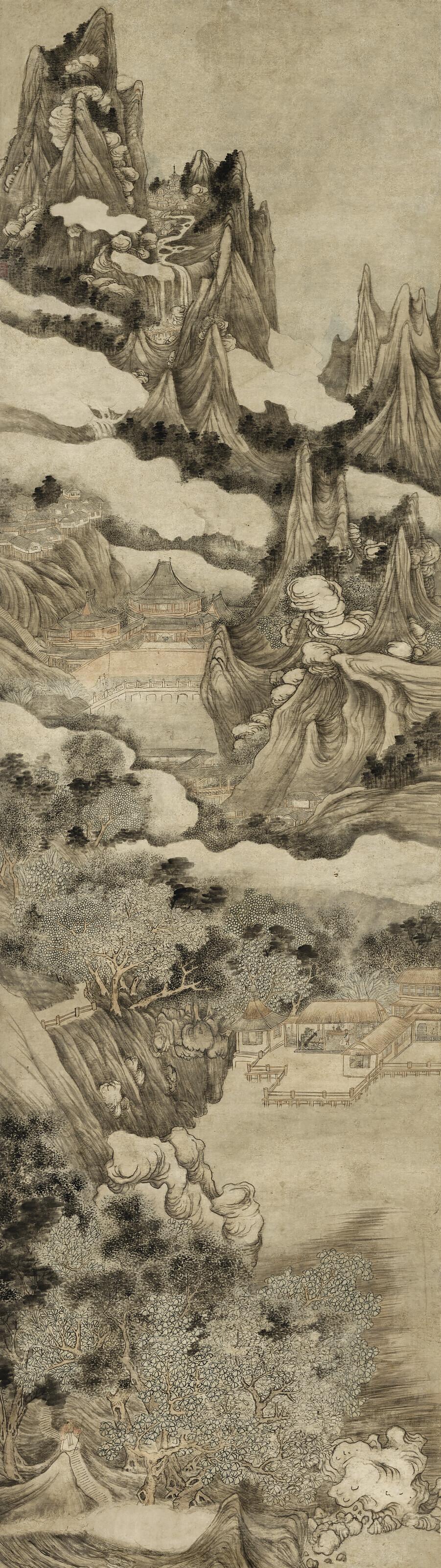 Wu Bin - Pavilions amidst Cloudy Mountains