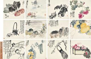 Wu Changshuo - Album of Flowers, Vegetables and Objects