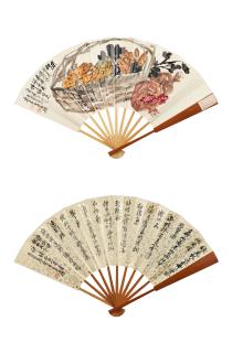 Wu Changshuo - Bergamot and Megranate; Poems in Running Script