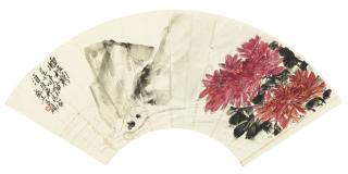 Wu Changshuo - Chrysanthemum And Rock
