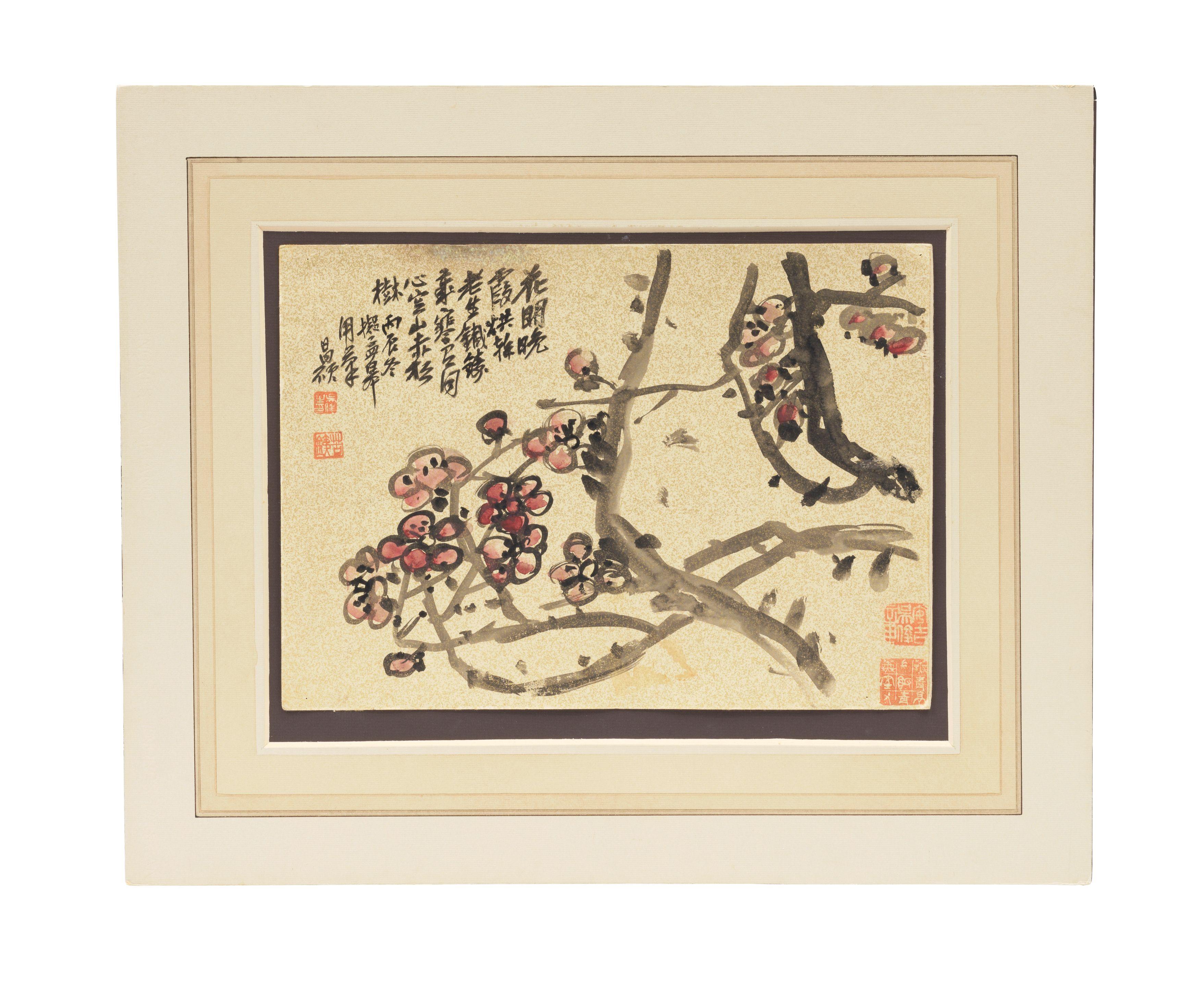 Wu Changshuo - Plum Blossom after Zhang Menggao (?-1860), 1916