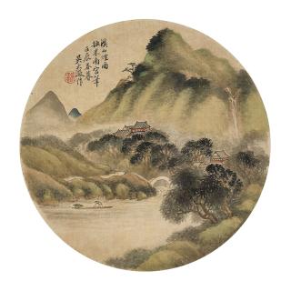 Wu Dacheng - Mountain and Stream in Rain