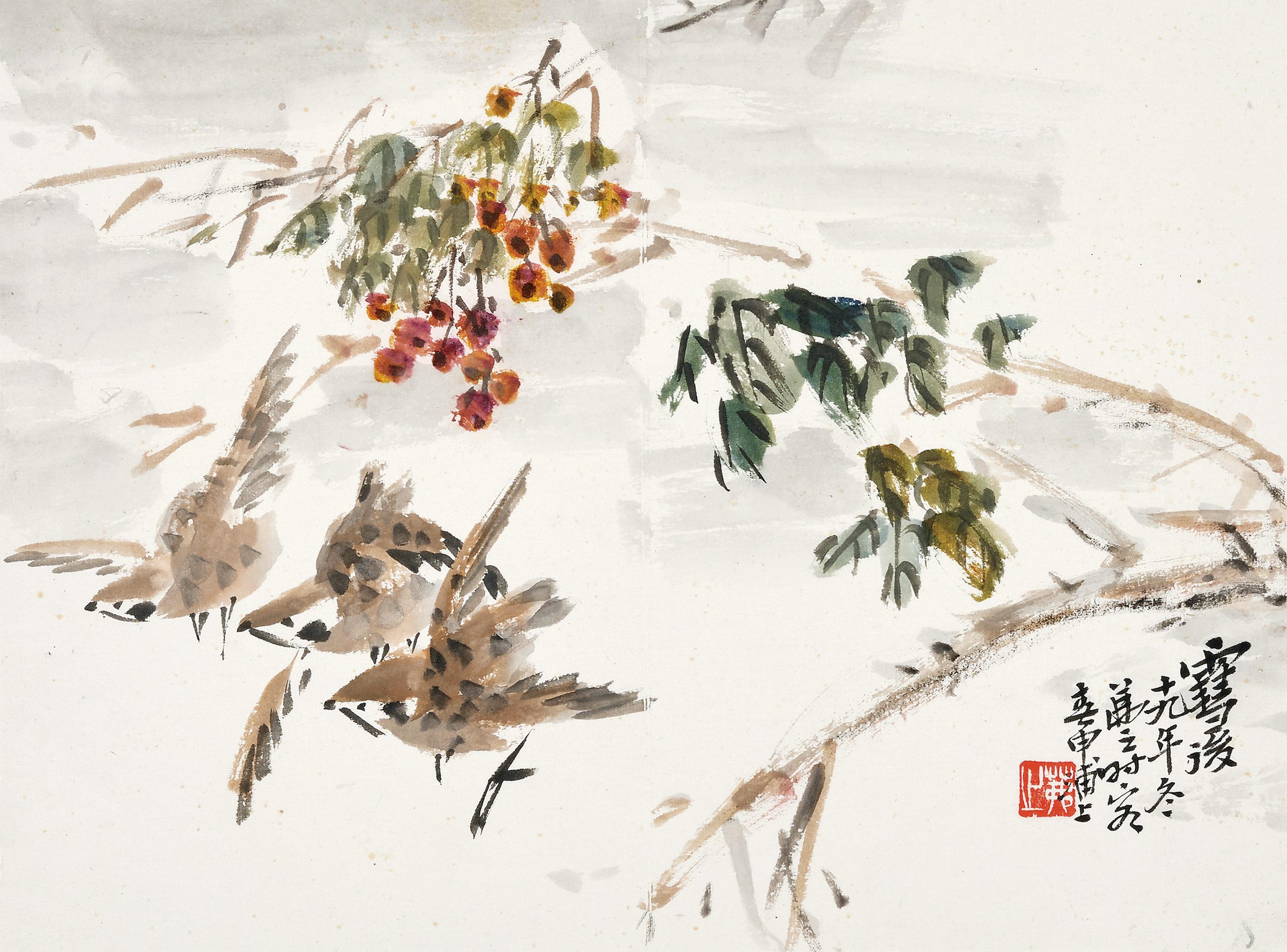 Wu Fuzhi - Birds And Flowers