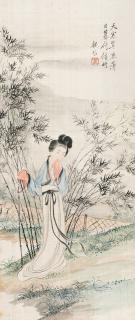 Wu Guandai - Beauty With Bamboo