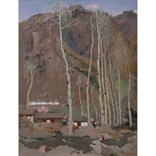 Wu Guanzhong - A Mountain Village In The North