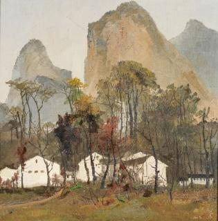 Wu Guanzhong - A Mountain Village Of Guilin