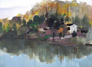 Wu Guanzhong - A Riverbank