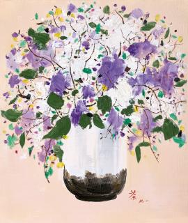 Wu Guanzhong - Clove Flowers (Painted In 1991)