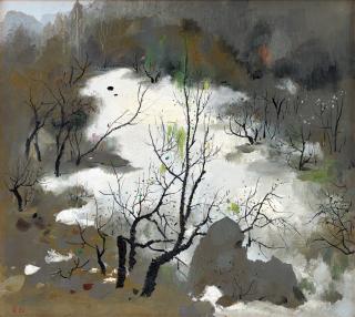 Wu Guanzhong - Forgetful Snow(Painted In 1996)