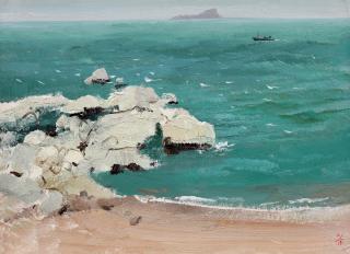 Wu Guanzhong - Green Seascape