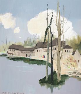 Wu Guanzhong - LA MAISON DE LA REINE (THE MANSION OF THE QUEEN)