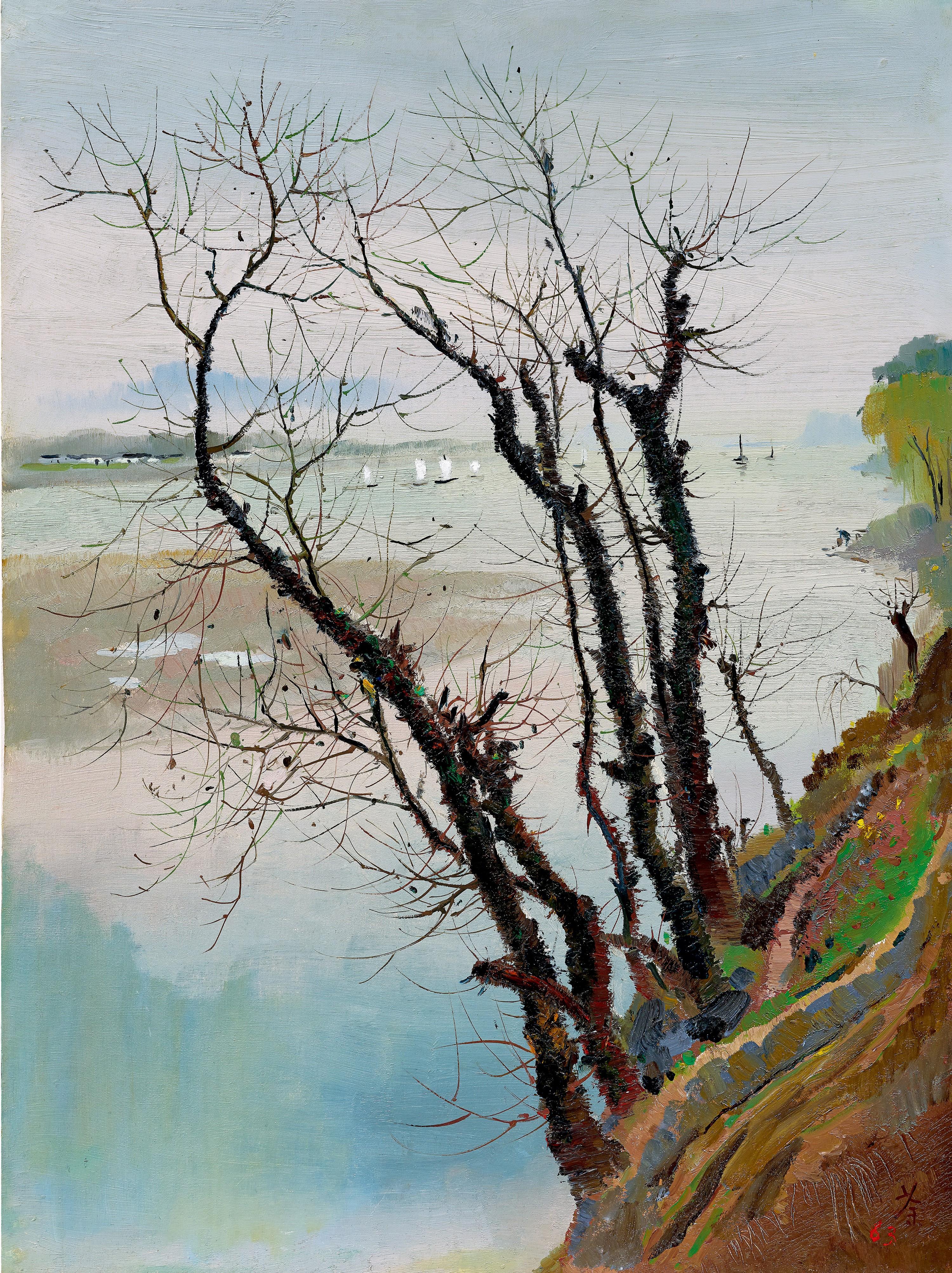 Wu Guanzhong - Morning Scene Of Fuchun River (Painted In 1963)