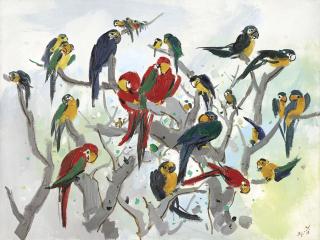 Wu Guanzhong - Parrots (Heaven of Parrots)