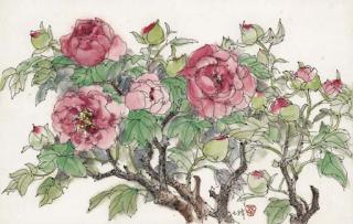 Wu Guanzhong - Peonies
