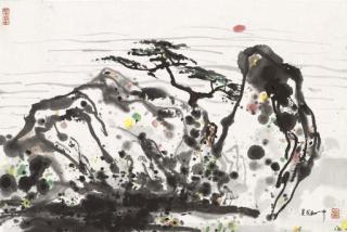 Wu Guanzhong - Pine and Stone