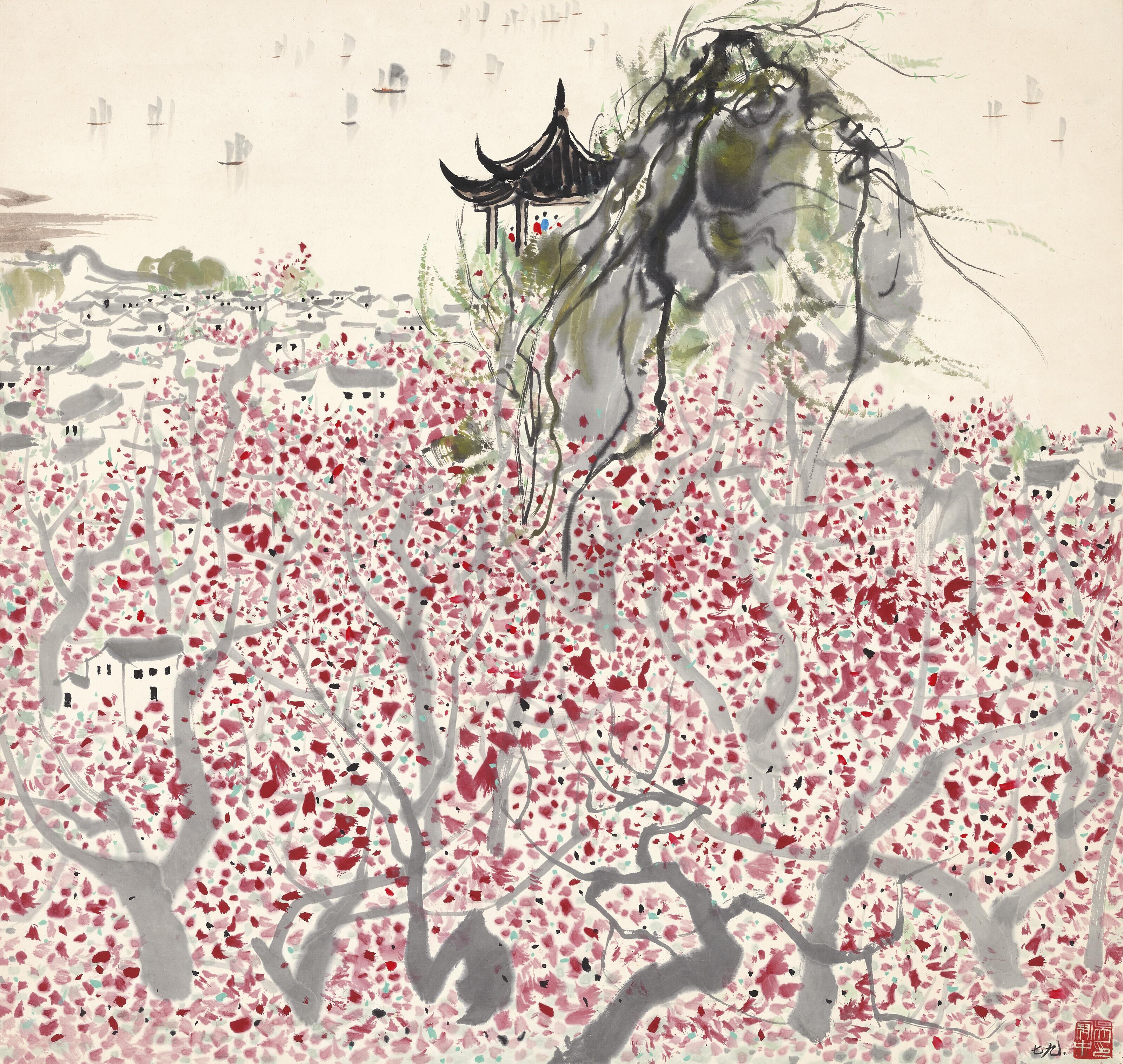 Wu Guanzhong - Plum Blossom Garden of Wuxi