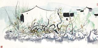 Wu Guanzhong - Residences By The River