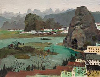 Wu Guanzhong - Spring In Guilin (Painted In 1973)