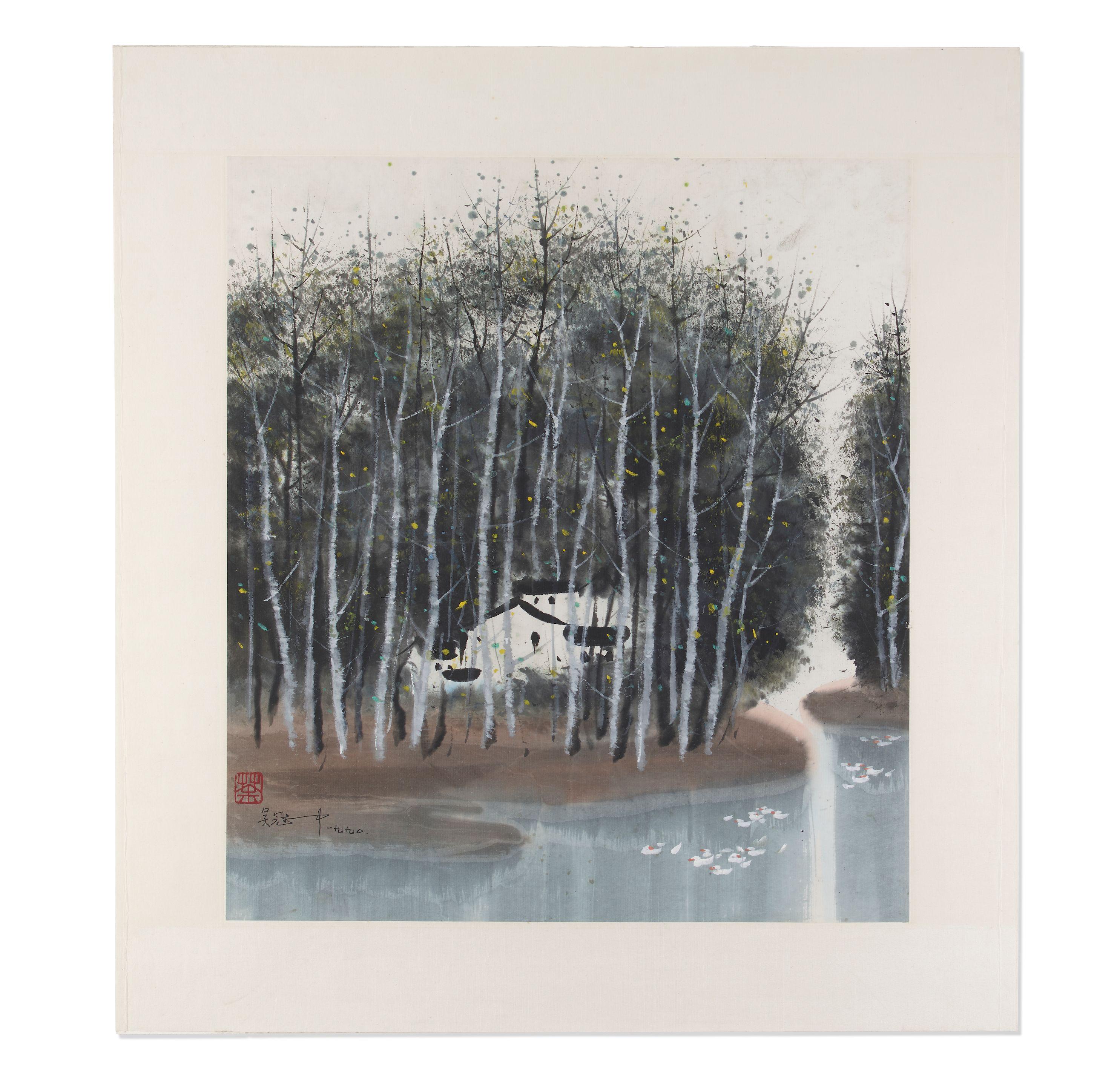 Wu Guanzhong - The Dahuo Spring, 1990