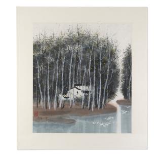 Wu Guanzhong - The Dahuo Spring, 1990