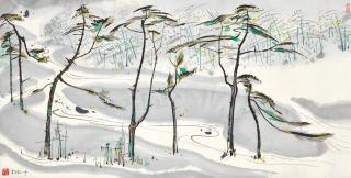 Wu Guanzhong - The Running Stream Of Mount Yulong