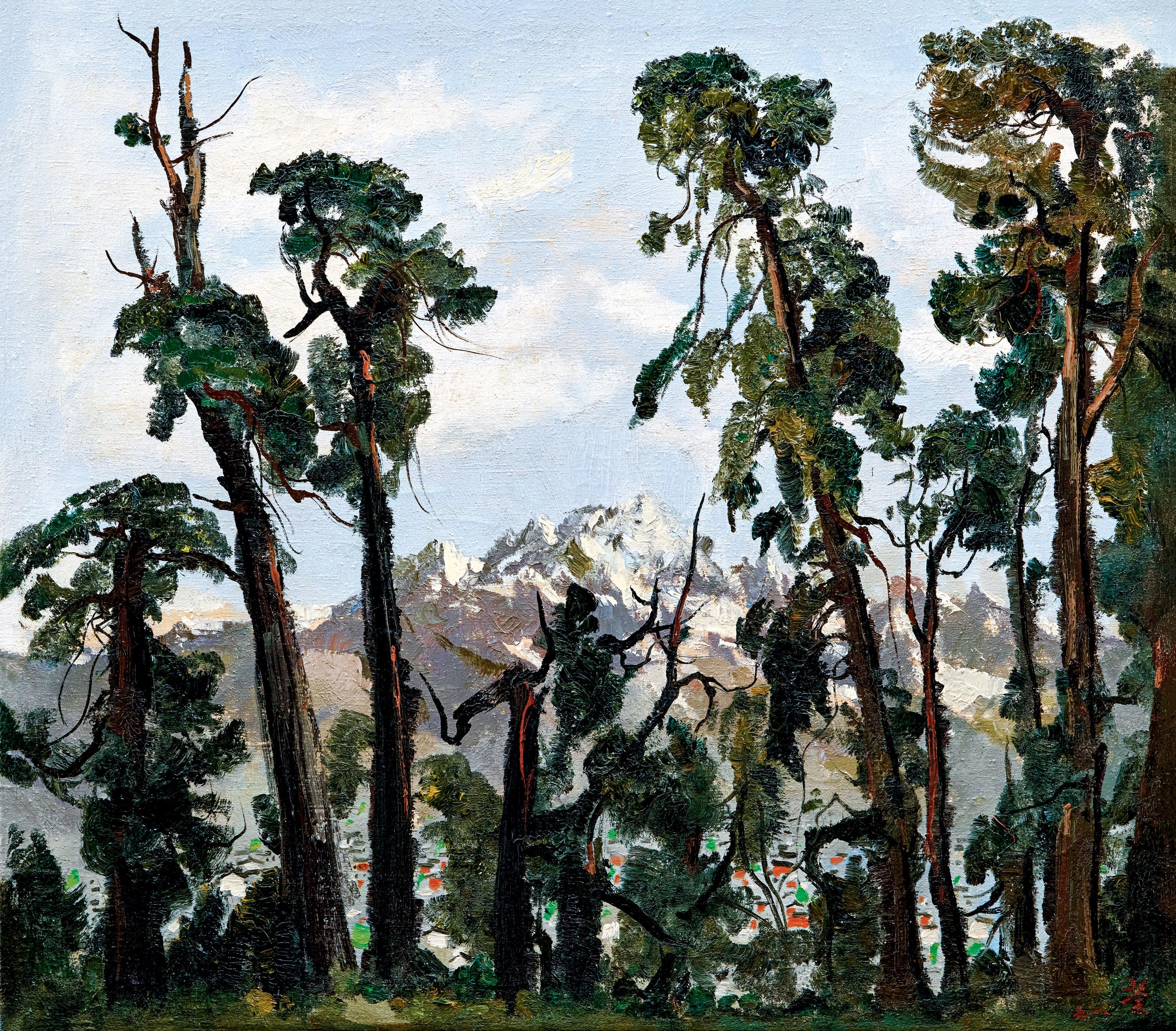 Wu Guanzhong - The Yulong Mountains Snowcapped(Painted in 1978)