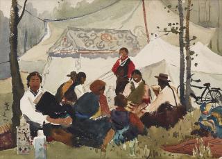 Wu Guanzhong - Tibetan Festival