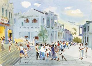 Wu Guanzhong - To The Theatre