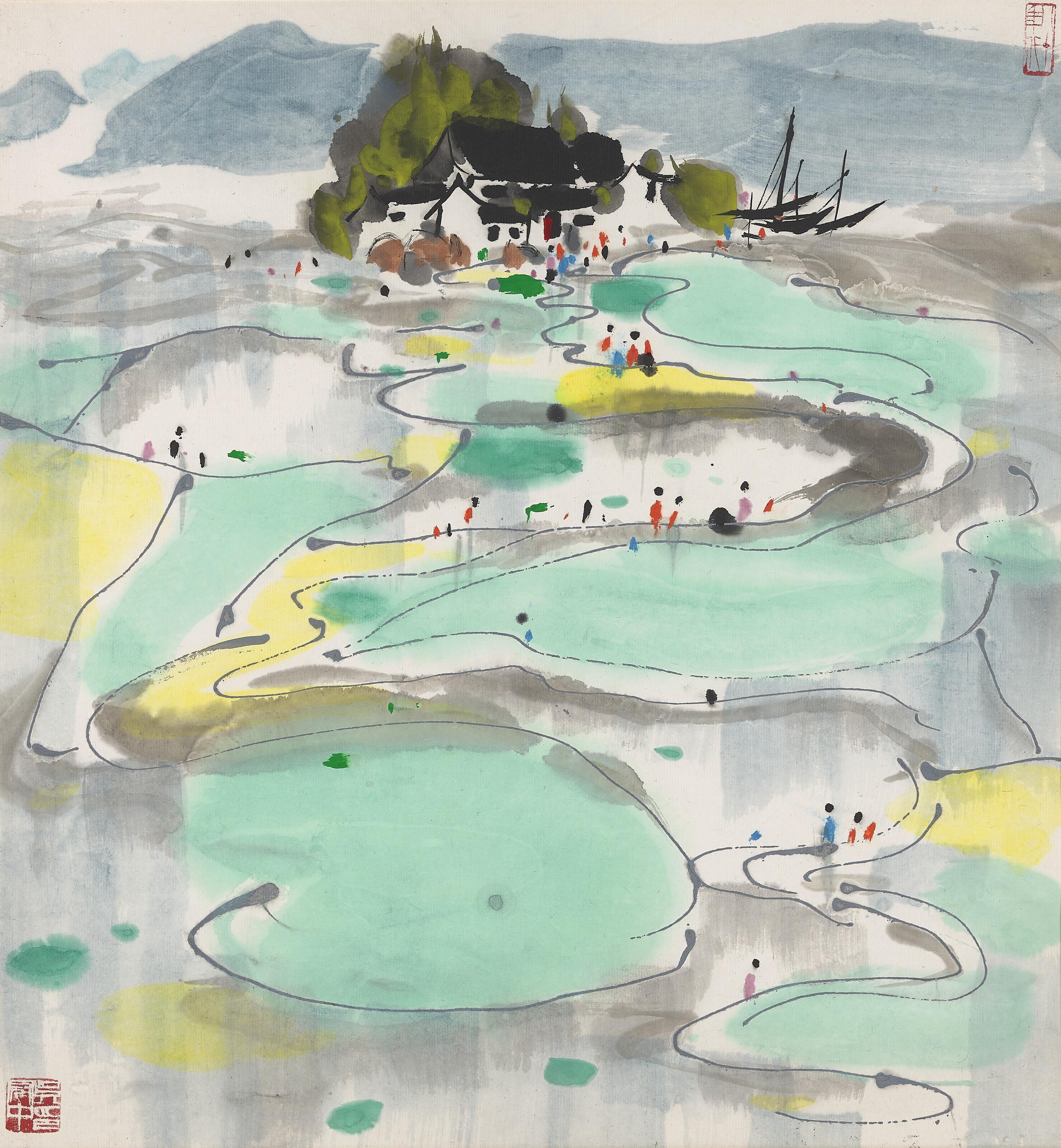 Wu Guanzhong - Village in Yunnan