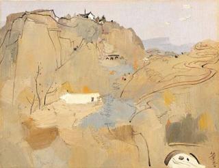 Wu Guanzhong - Village on the Plateau