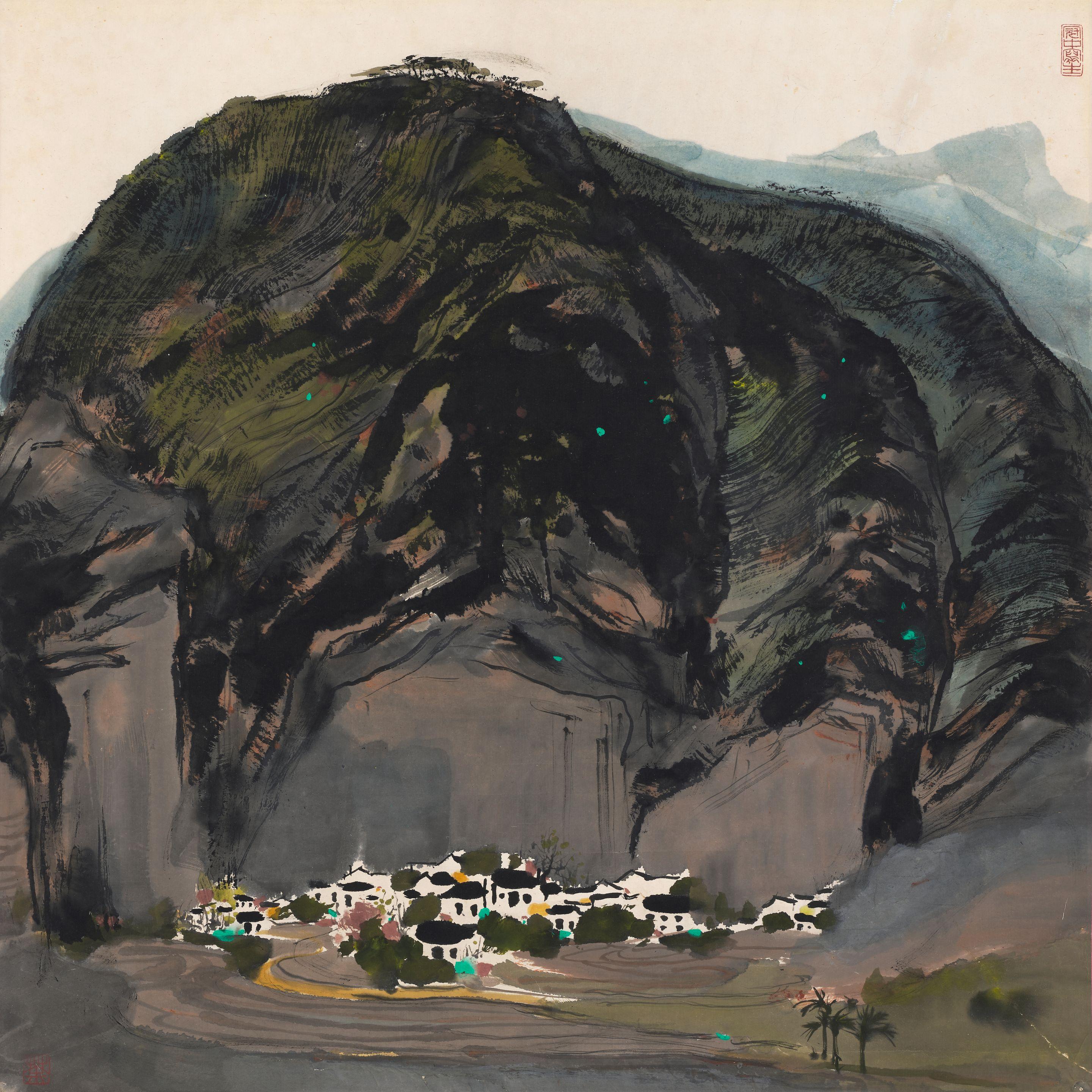 Wu Guanzhong - Villages at the Foot of the Wuyi Mountains, ca. 1978-1980