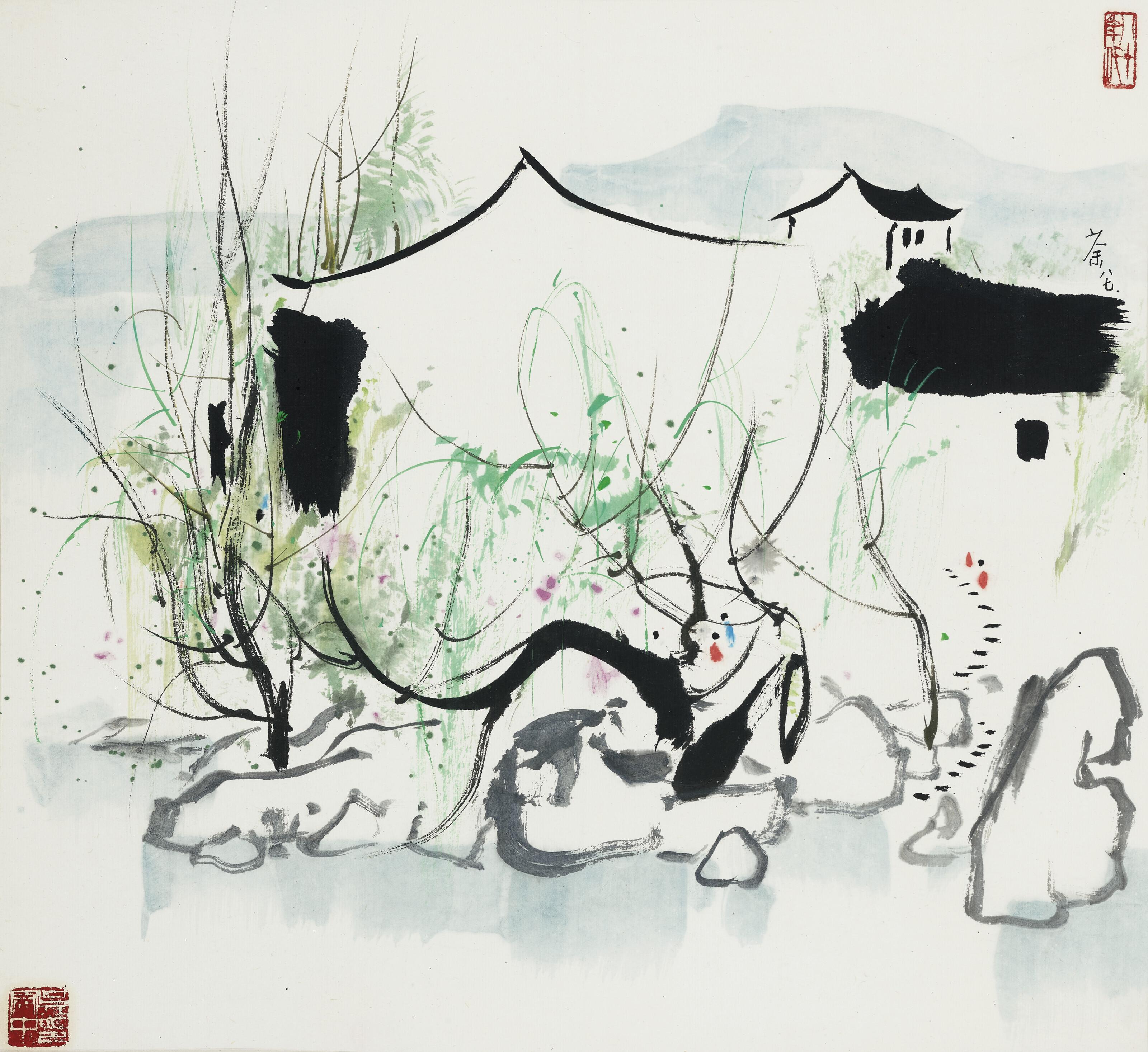 Wu Guanzhong - Water Village in Jiangnan
