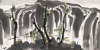 Wu Guanzhong - Waterfall