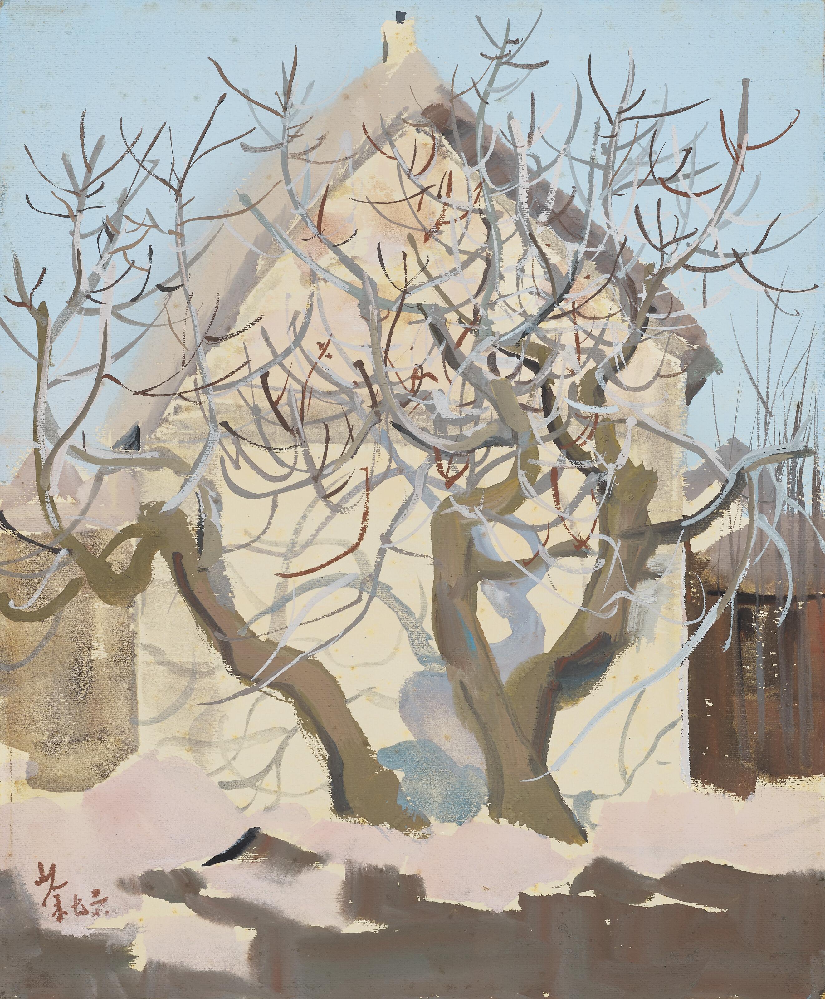 Wu Guanzhong - Winter Scene – Fig Tree