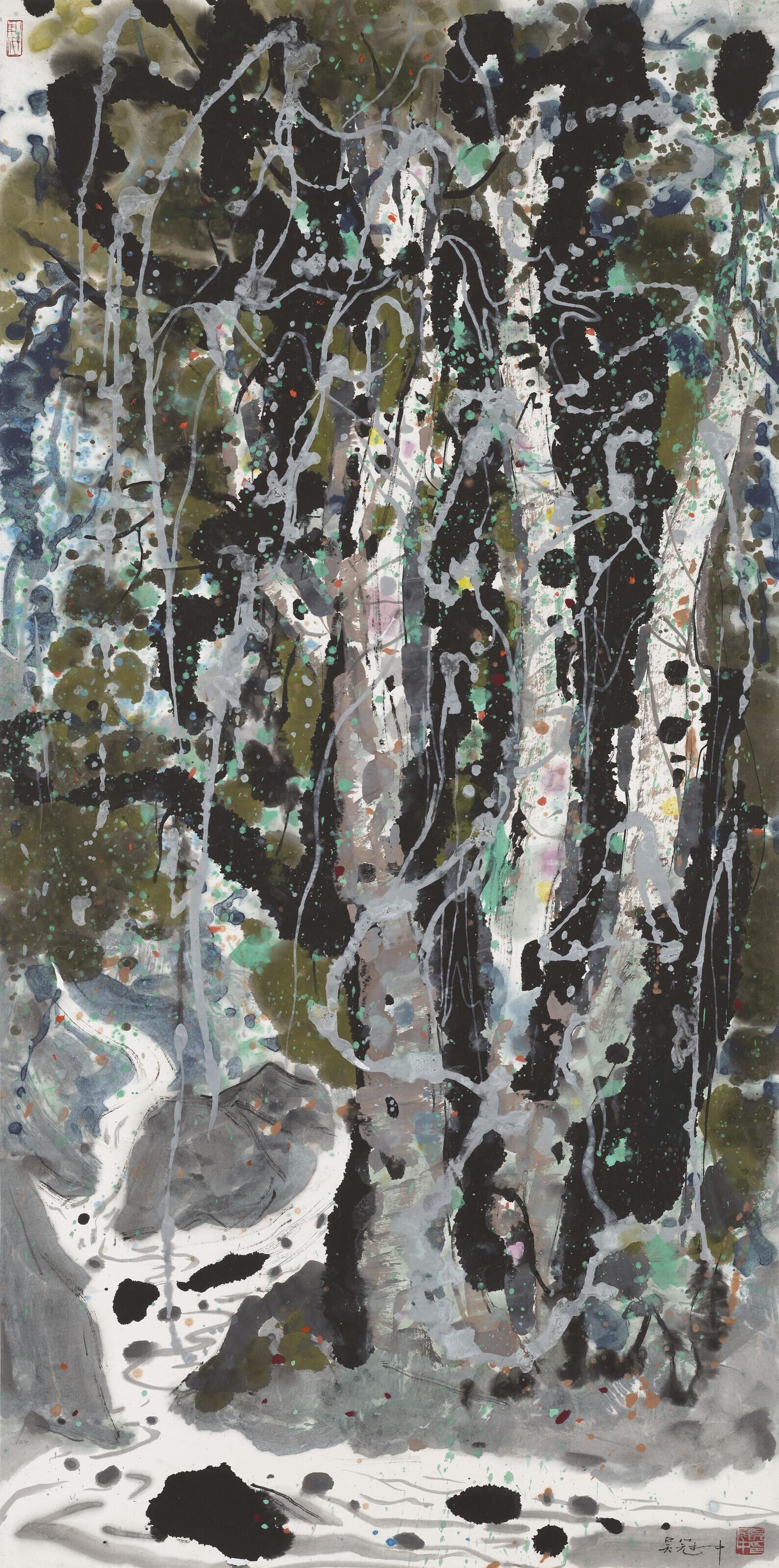 Wu Guanzhong - Woods and a Spring