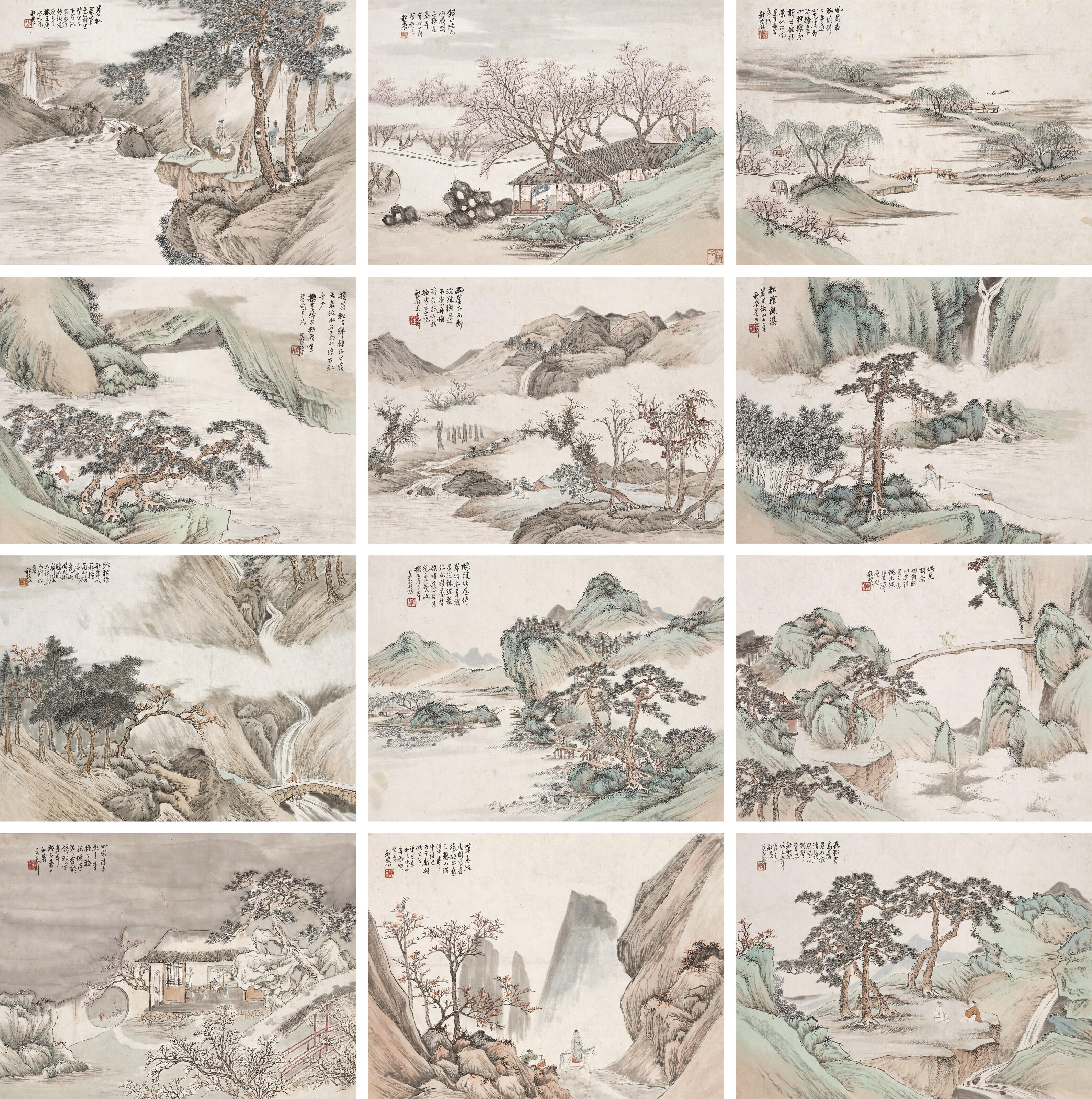Wu Guxiang - Landscapes after Ancient Masters