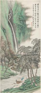 Wu Guxiang - Meditating by the Spring River, 1887